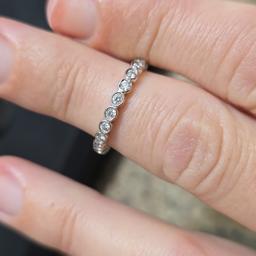 Gabriel & Company Diamond Bezel Band